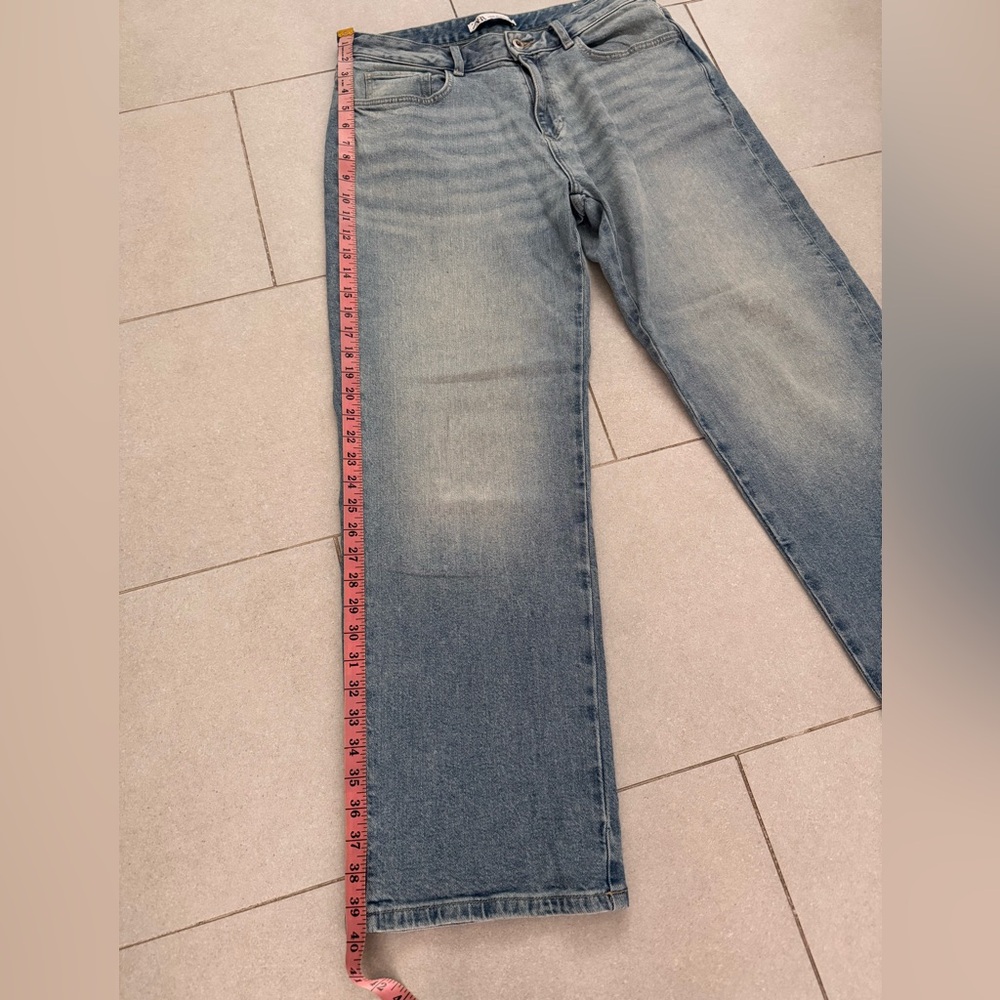 ZARA HIGH RISE Z1975 RELAXED FIT JEANS - Picture 9 of 10